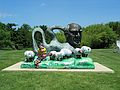 May 25, 2004 - Grounds for Sculpture, Hamilton, New Jersey.<br />Red Grooms, "Henry Moore in a Sheep Meadow", 2002.