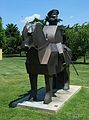 May 25, 2004 - Grounds for Sculpture, Hamilton, New Jersey.<br />Marisol, "General Bronze", 1997.