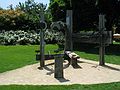 May 25, 2004 - Grounds for Sculpture, Hamilton, New Jersey.<br />Robert Cooke, Daniel Goode, "Seat of Sound", 2000,<br />white oak, teak, aluminum, brass, iron; 132" x 142" x 138".
