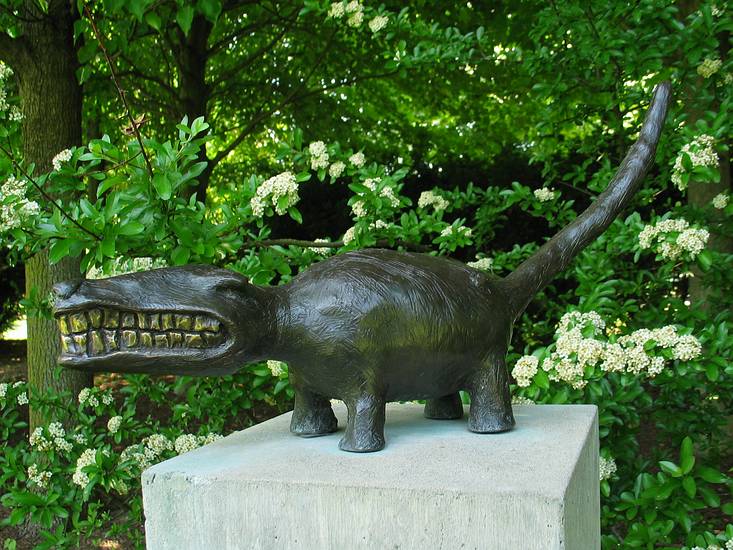 May 25, 2004 - Grounds for Sculpture, Hamilton, New Jersey.<br />Dana Stewart, "Howling Beast", 1990.