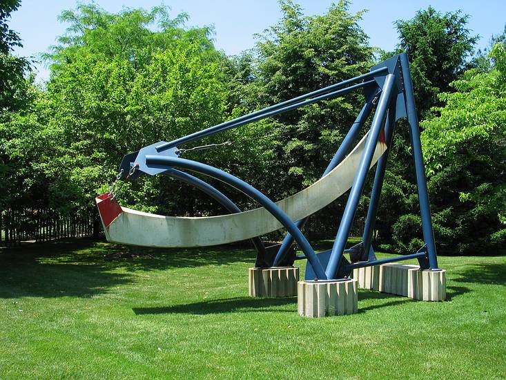 May 25, 2004 - Grounds for Sculpture, Hamilton, New Jersey.<br />Barry Hehemann, "Fourth of Firth of Forth", 1998.