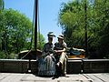 May 25, 2004 - Grounds for Sculpture, Hamilton, New Jersey.<br />J. Seward Johnson, Jr., "Sailing the Seine", 1999,<br />after Edouard Manet's painting "Argenteuil" 1874.