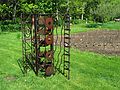 May 27, 2004 - June LaCombe/SCULPTURE at Hawk Ridge, Pownal, Maine.<br />Melita Westerlund, steel.