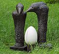 June 2, 2004 - June LaCombe/SCULPTURE at Hawk Ridge, Pownal, Maine.<br />Opening Reception.