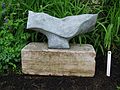 June 2, 2004 - June LaCombe/SCULPTURE at Hawk Ridge, Pownal, Maine.<br />Opening Reception.<br />Don Meserve, "Torso"; granite; $2000.