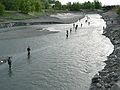 June 11, 2004 - Anchorage, Alaska.<br />Fishing for salmon in Ship Creek.