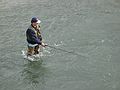 June 11, 2004 - Anchorage, Alaska.<br />Fishing for salmon in Ship Creek.