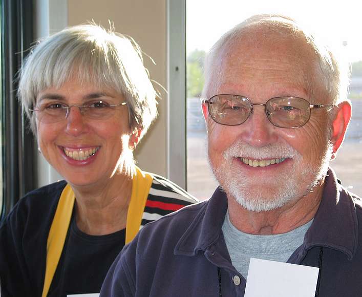 June 12, 2004 - Anchorage, Alaska.<br />Trip leaders Michelle Bartlett and Bill Holman.