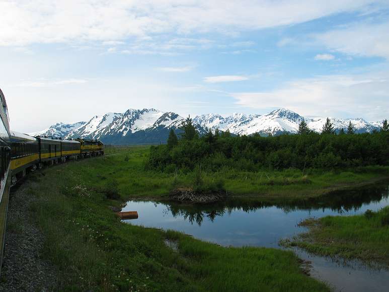 June 12, 2004 - Between Anchorage and Seward, Alaska.<br />View from the train.