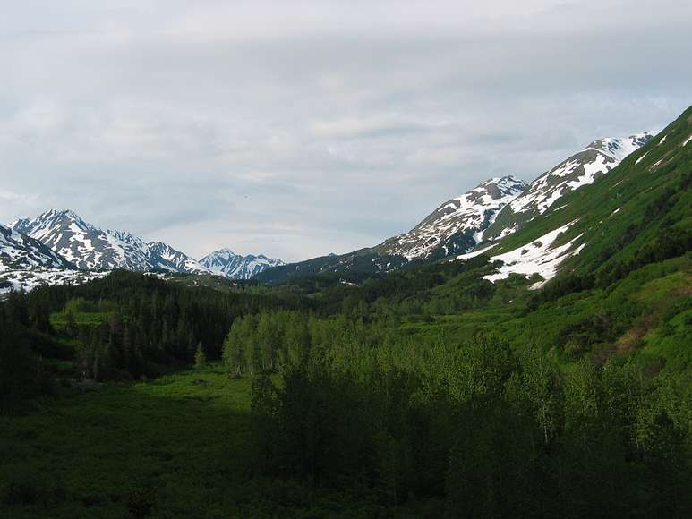 June 12, 2004 - Between Anchorage and Seward, Alaska.<br />View from the train.