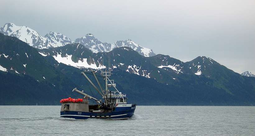 June 12, 2004 - Seward, Alaska.<br />Fishing boat on Resurrection Bay.