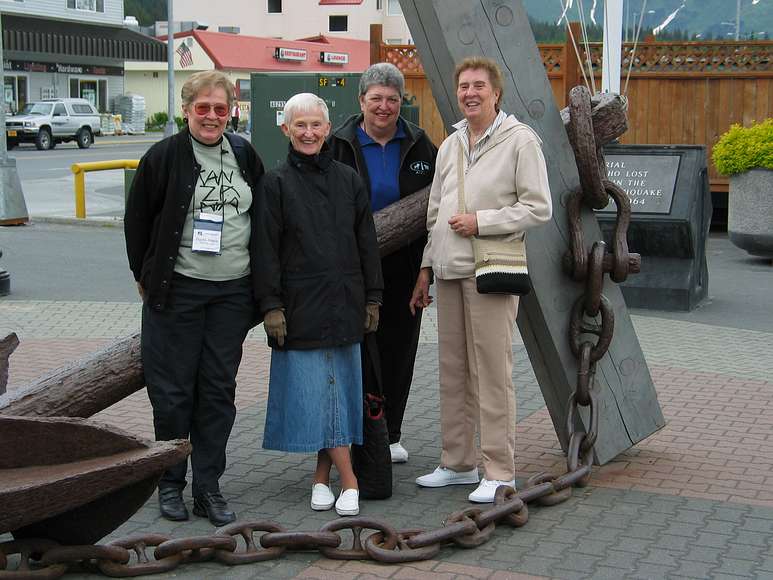 June 12, 2004 - Seward, Alaska.<br />Donna Preece, Phyllis Gardner, Sue Schiffer, Jan Locker.