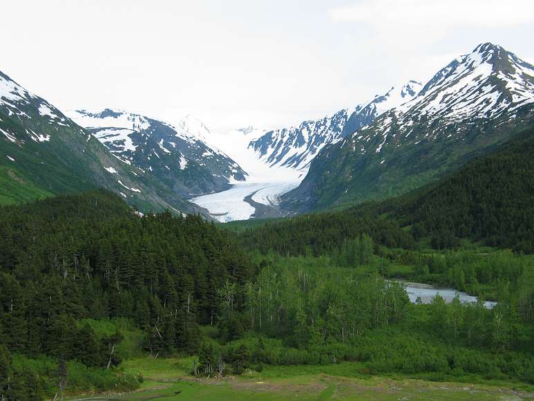 June 12, 2004 - Between Seward and Anchorage, Alaska.<br />View from the train.