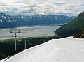 June 13, 2004 - Alyeska Resort and Ski Area, Alaska.<br />Turnagain Arm of Cook Inlet.