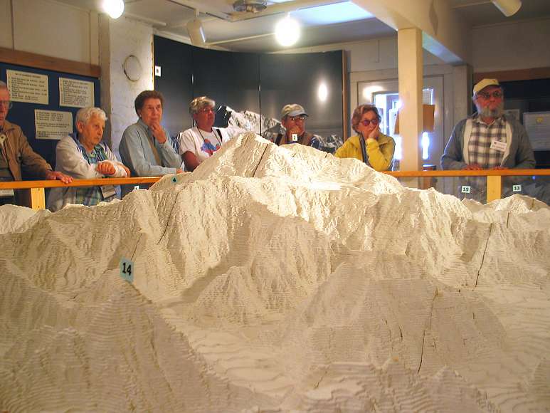 June 14, 2004 - Talkeetna, Alaska.<br />Phil and Helen Bremmer, Jan Locker, Carol Buquo,  Bob Herbert, Helen Harkins, and Eric Edelstein<br />at the Park Service Center at talk about Mt. Denali and its climbers.