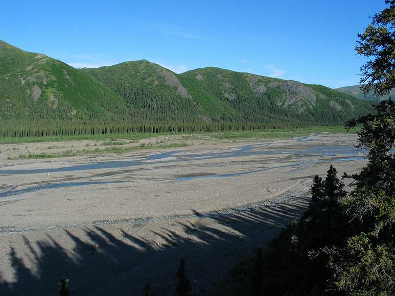 June 15, 2004 - Denali National Park, Alaska.<br />A braided river, common in Alaska.