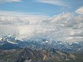 June 15, 2004 - Denali National Park, Alaska.<br />Thoro Ridge above Eielson Visitor Center.<br />Mt. Denali (Mt. McKinley) in its own weather.