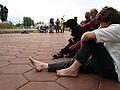 June 16, 2004 - Fairbanks, Alaska.<br />It's quite warm in Fairbanks. Eric Edelstein can be seen among the listeners.