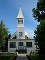 June 17, 2004 - Fairbanks, Alaska.<br />Immaculate Conception Church across the Chena River from Golden Heart Plaza.