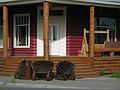 June 17, 2004 - Fairbanks, Alaska.<br />Dredge buckets as sculptural objects?