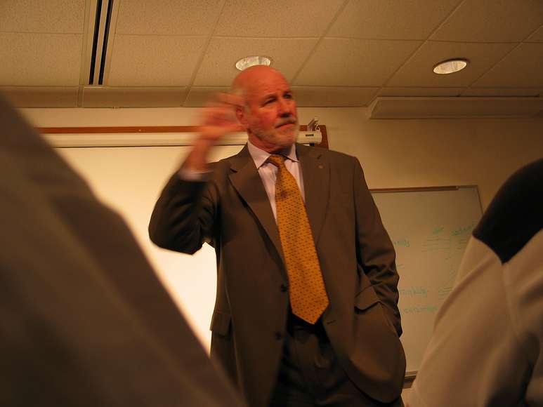 June 17, 2004 - University of Alaska, Fairbanks, Alaska.<br />Dr. Marshall Lind, Chancellor of the University of Alaska at Fairbanks<br />talking about the university system philosophy.