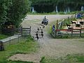 June 17, 2004 - Fairbanks, Alaska.<br />River boat trip on the Chena and Tanana Rivers.<br />Dog mushing demo at Susan Butcher's place along the Chena River.