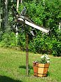 June 19, 2004 - Fairbanks, Alaska.<br />Sculpture in Bill Holman's and Michelle Bartlett's front yard.