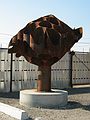 June 19, 2004 - Fairbanks, Alaska.<br />One of Mark Fejes sculptures outside his studio.