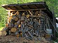June 20, 2004 - Wiseman, Alaska.<br />Jack's wood supply for the winter.