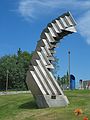 June 21, 2004 - University of Alaska, Fairbanks, Alaska.<br />"Denali" by Christian Martens, 1980, stailess (a 1 percent for art commission).