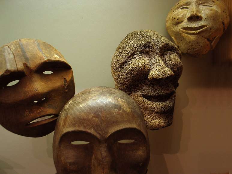 June 21, 2004 - University of Alaska, Fairbanks, Alaska.<br />Museum.<br />Masks.