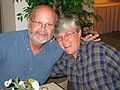 June 21, 2004 - Fairbanks, Alaska.<br />Farewell dinner, or the last supper, as Bill referred to it, at the Bridgewater Hotel.<br />Jim and Carol Buquo.