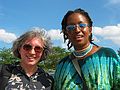 July 31, 2004 - Newburyport, Massachusetts.<br />Somerby's Landing Sculpture Show 2004/05 reception.<br />Joyce and Maluwa.