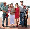 July 31, 2004 - Newburyport, Massachusetts.<br />Somerby's Landing Sculpture Show 2004/05 reception.<br />The artists Dale Rogers (and daughter), Elizabeth Van, Wendy Klemberer, Bob Emser, and the organizer Joyce Audy Zarins.