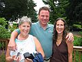 August 1, 2004 - Marblehead, Massachusetts.<br />Abrams family gathering at Cheryl's house.<br />Ilana's mother Tzipi (Vivienne), Ilana's husband Russell, and Ilana.