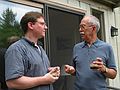 August 1, 2004 - Manchester by the Sea, Massachusetts.<br />Uldis' 60th birthday celebration.<br />Uldis' son in law Marc and Ronnie.