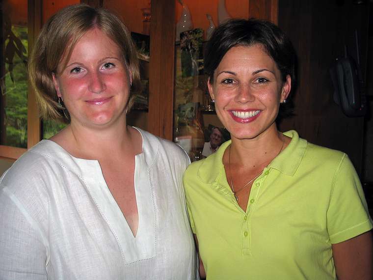 August 1, 2004 - Manchester by the Sea, Massachusetts.<br />Uldis' 60th birthday celebration.<br />Laila and her friend Casy.