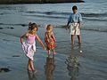 August 1, 2004 - Manchester by the Sea, Massachusetts.<br />Uldis' 60th birthday celebration.<br />Larisa, Diana, and Eriks at White Beach.