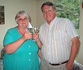 August 1, 2004 - Manchester by the Sea, Massachusetts.<br />Uldis' 60th birthday celebration.<br />Edite and Uldis.