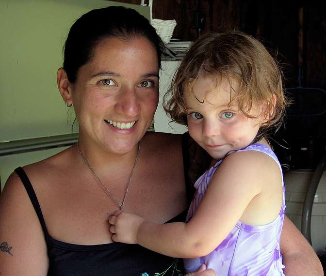 August 2, 2004 - Lawrence, Massachusetts.<br />Family get-together to see Melody, who was visiting from California.<br />Melody and her brother's daughter Miranda.