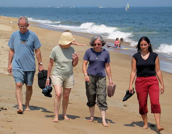 August 3, 2004 - Plum Island, Massachusetts.<br />Ronnie, Baiba, Joyce, and Melody.