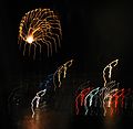 August 7, 2004 - Newburyport, Massachusetts.<br />Fireworks on last evening of Yanke Homecoming Days.<br />Six second exposure handheld on a moving boat.
