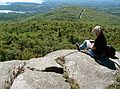 Sept. 26, 2004 - Camden Hills State Park, Maine.<br />Joyce at Ocean Lookout.