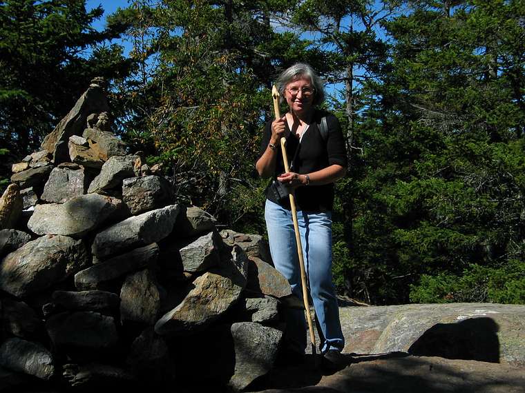 Sept. 26, 2004 - Camden Hills State Park, Maine.<br />Joyce atop Mt. Meganticook