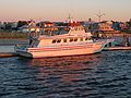 Oct. 5, 2004 - On the Merrimac River, Newburyport, Massachusetts.<br />Again, the sister ship of our cruise ship as we are departing.