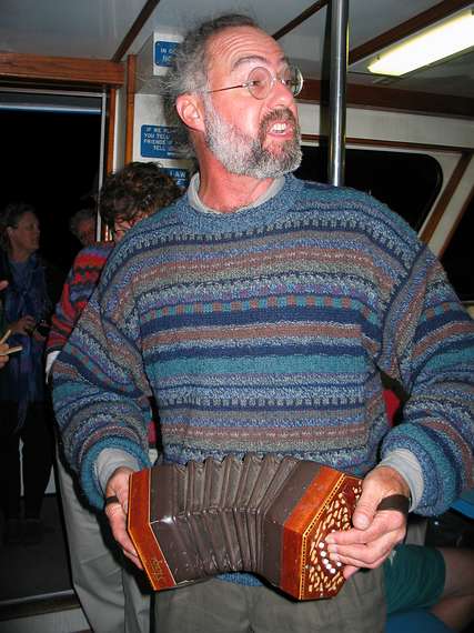 Oct. 5, 2004 - On the Merrimac River, Newburyport, Massachusetts.<br />The music man.