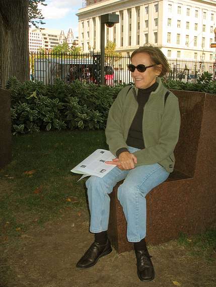 Oct. 16, 2004 - National Gallery of Art Sculpture Garden, Washington, DC.<br />Scott Burton, American, 1939-1989.<br />Six-Part Seating, 1985/1998, polished granite, and Baiba.