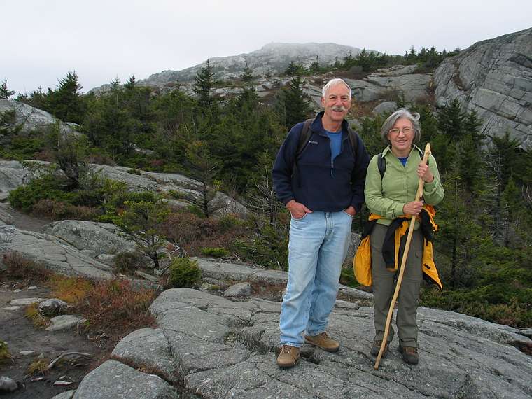 Oct. 25, 2004 - Monadnock Mountain, Jaffrey, New Hampshire.<br />Peter Spellman and Joyce. Peak in background.