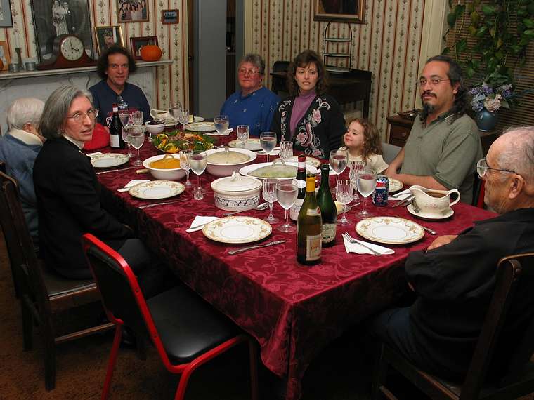 Nov. 25, 2004 - Tewksbury, Massachusetts.<br />Thanksgiving dinner at Paul and Norma's.<br />Marie, Joyce, Paul, Norma, Holly, Miranda, Carl, and Charlie.
