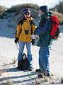 Dec. 5, 2004 - Cranes Beach, Ipswich, Massachusetts.<br />A Get Outdoors New England hike led by Barry Goldstein.<br />Joyce and a member of the party.